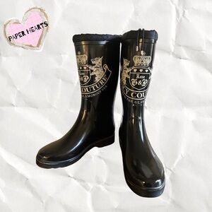 Black Juicy Couture rain boots 🖤🌧️